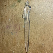 Vintage 1950s Fuller Brush Letter Opener Clear Fuller Man Sales Promo Plastic