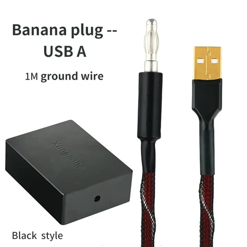 Audio Grounding Box Mute Pure Silver Grounding Wire USB RCA Spade Banana Plug - Picture 21 of 36