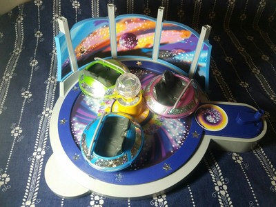 playmobil spinning spaceship ride with lights