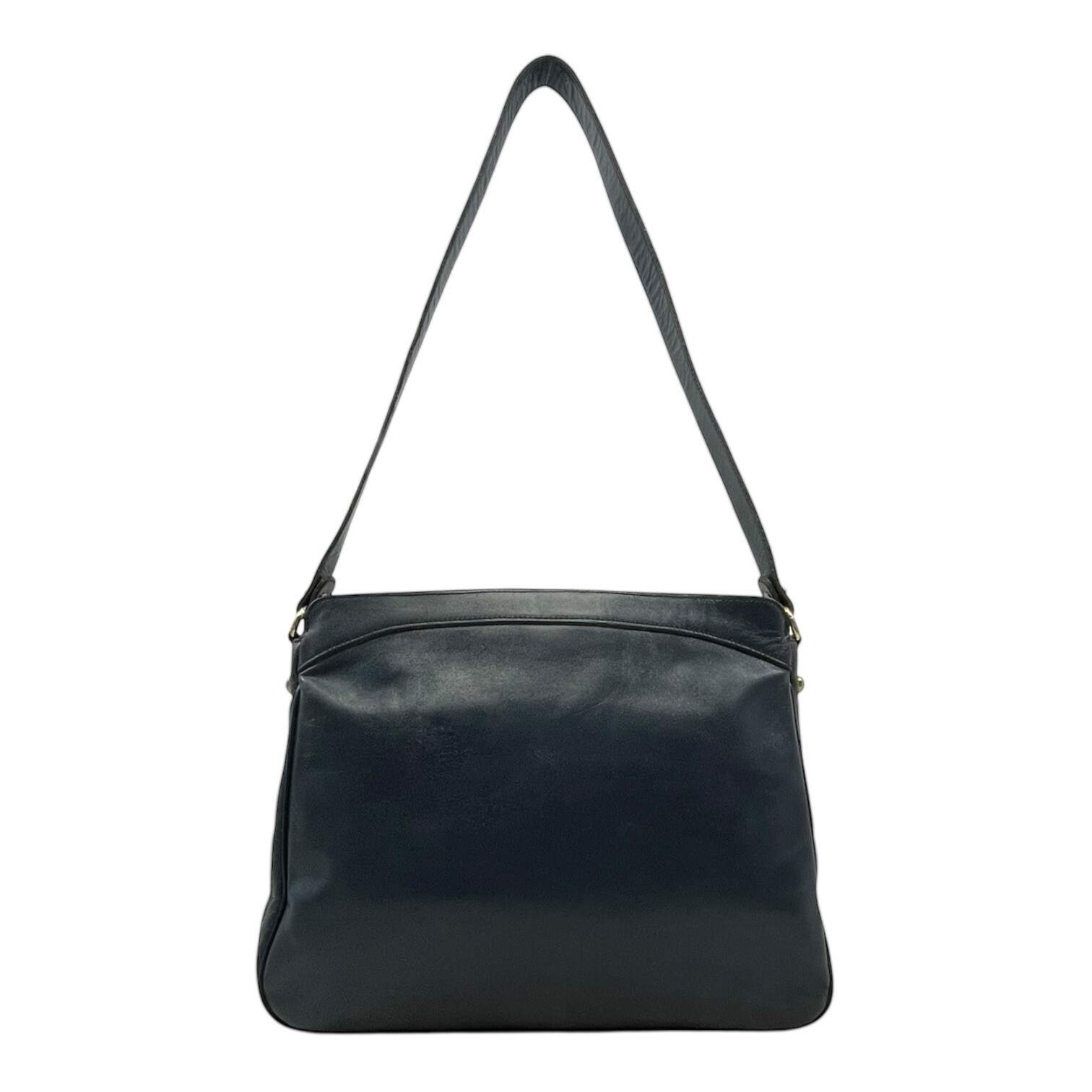Vintage 60s 70s ETIENNE AIGNER Large Leather Satchel Bag Handbag Shoulder NAVY image 9
