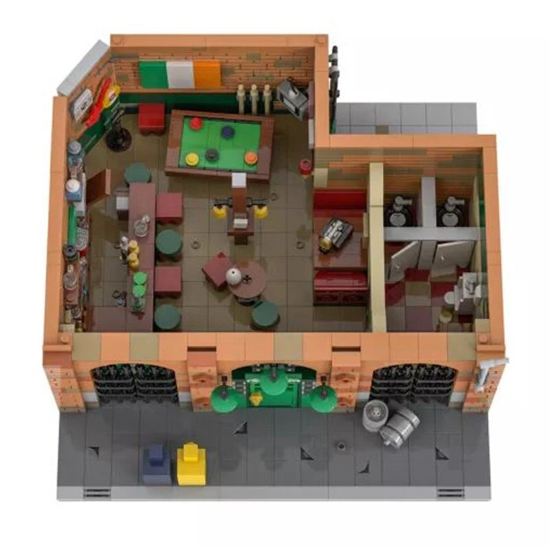 MOC-107637 Modular Pub The Worst Bar with Interior Building Toys Set 2541 Parts - Image 4 of 4