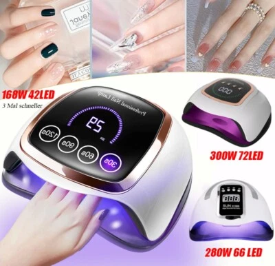 MARKENLOS LED UV Nagel Lampe 320W Gel Lichthärtungsgerät Sensor Nageltrockner mit 4 Timer