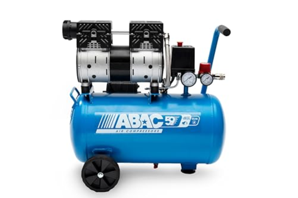 ABAC Compressore d'Aria Silenzioso EASE-AIR 24, Compressore Aria Oil-Free, Press