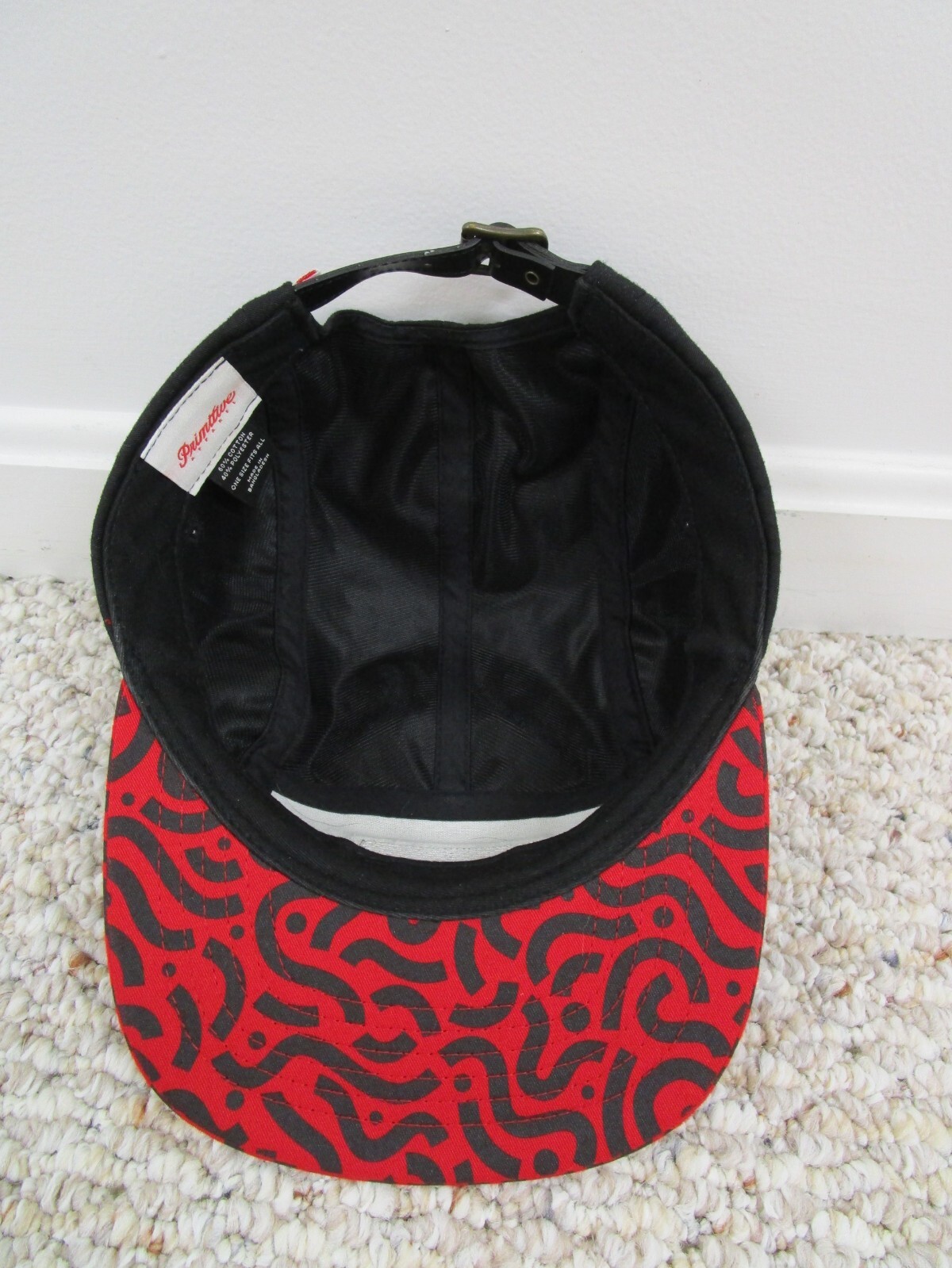 Primitive Five Panel Strapback Hat Cap Black and … - image 4