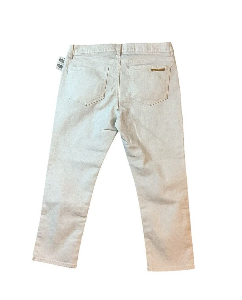 NWT Michael Kors White Capri Denim Stretch Jeans Womens Size 8 - Image 2 of 4
