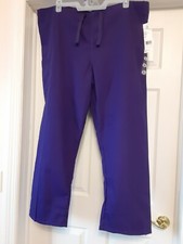 NWT Fundamentals by White Swan Womens Scrub pants Teal Size LARGE Color PURPLE.