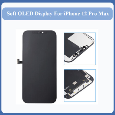 For iPhone 12 Pro Max 6.7'' Soft OLED Display LCD Touch Screen Digitizer Assembly