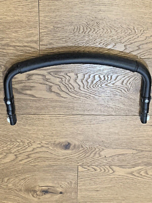 BUGABOO CAMELEON 3/FOX2&3/BUFFALO SCHWARZ LEDER Stoßstange Bar Griff EX ZUSTAND