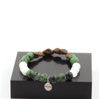 Steine Und MinéRaux. Armband Opal Feldstein Australien + Perlen Epidot D' Aust