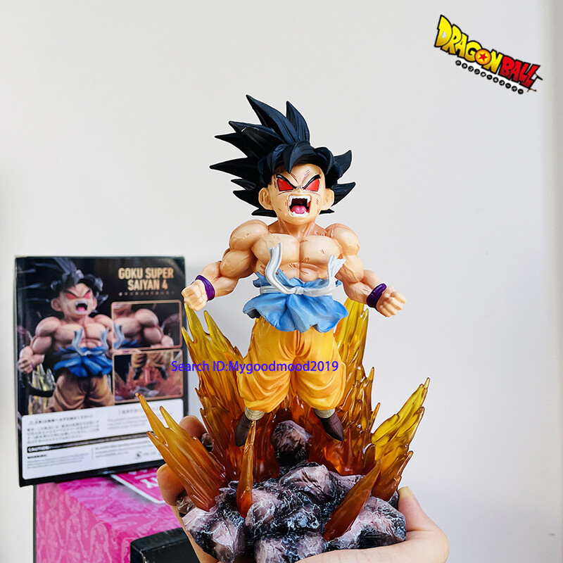 Anime DBZ GT Super Saiyan 4 Son Goku Refuerzo PVC Figura Juguete Estatua