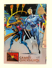 Fleer Marvel Trading Card # 17 1994 Gambit Quicksilver X-Men Fatal Attractions