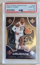🔥2019 Panini Chronicles NBA Basketball #522 Lebron James Crusade PSA 10 Low Pop
