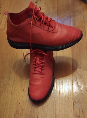 Authentic NIKE LUNAR REJUVEN8 Team Orange Anthracite Mid Leather 384518-800 12