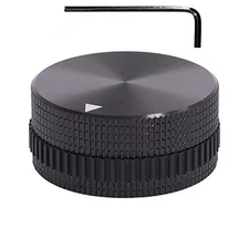 40 x 18mm Aluminum Alloy Potentiometer Control Knob Volume Audio Electric Black