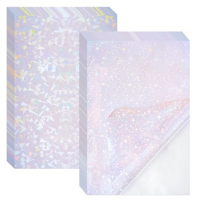 2 Arten Transparente Holografische Laminat Blätter Overlay Laminierung Vinyl A4 Selbst