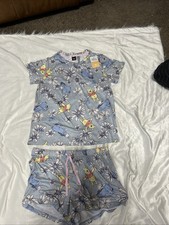 NWT Disney Winnie The Pooh Pajama 2 Piece Set Women  s Sz Lg