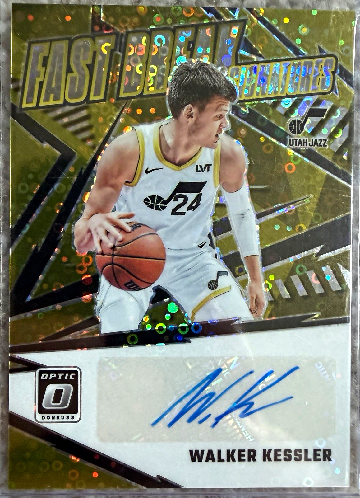 2023-24 Panini Donruss Optic Walker Kessler Fast Break Signatures Prizm Auto