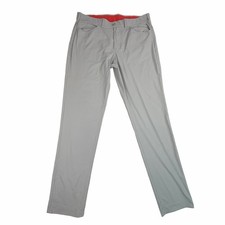 Redvanly Pants Mens Large Gray Kent Pull On Trouser 32" Inseam Performance