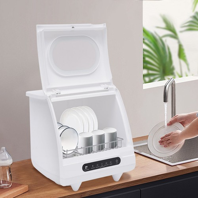#ad 1200W Portable White Countertop Dishwasher Compact Dishwasher 5 Washing Programs $146.21