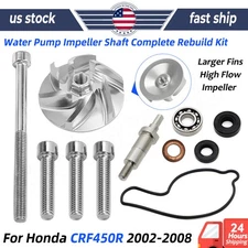 For Honda CRF450R Water Pump Impeller Billet Shaft Complete Rebuild Kit 2002-08