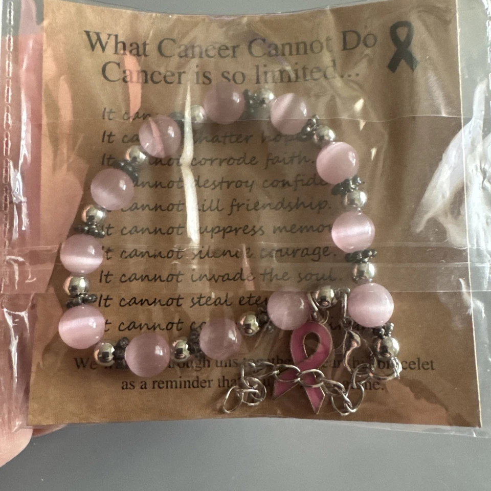 Pulsera elástica cinta rosa concientización sobre el cáncer de mama ¡OFERTA! Foto 2 de 4