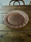 Vintage Set Of 4 Kig Indonesia Pink Depression Glass Harvest Grape 12 Inch Plate