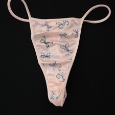 NEW Victoria's Secret VINTAGE Second Skin Satin String Thong Panty LARGE