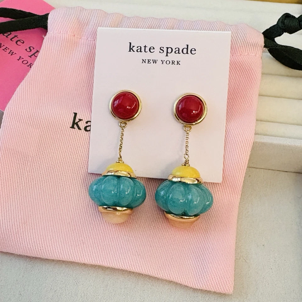 NUEVO Pendientes colgantes de piedra Kate Spade confección Foto 2 de 4