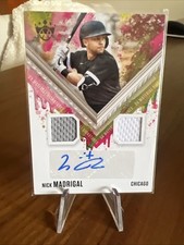 2021 Panini Diamond Kings #DKMS-NM NICK MADRIGAL Rookie Player Worn Patch Auto