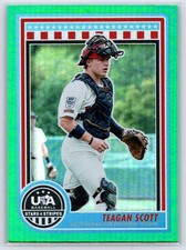 2025 Panini Stars & Stripes USA Baseball Teagan Scott #110 Green USA