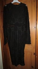 Prettylittlething black lace dress ladies size 14,nwot
