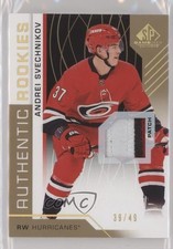 2018-19 SP Game Used Gold Spectrum Premium Material 39/49 Andrei Svechnikov mq4