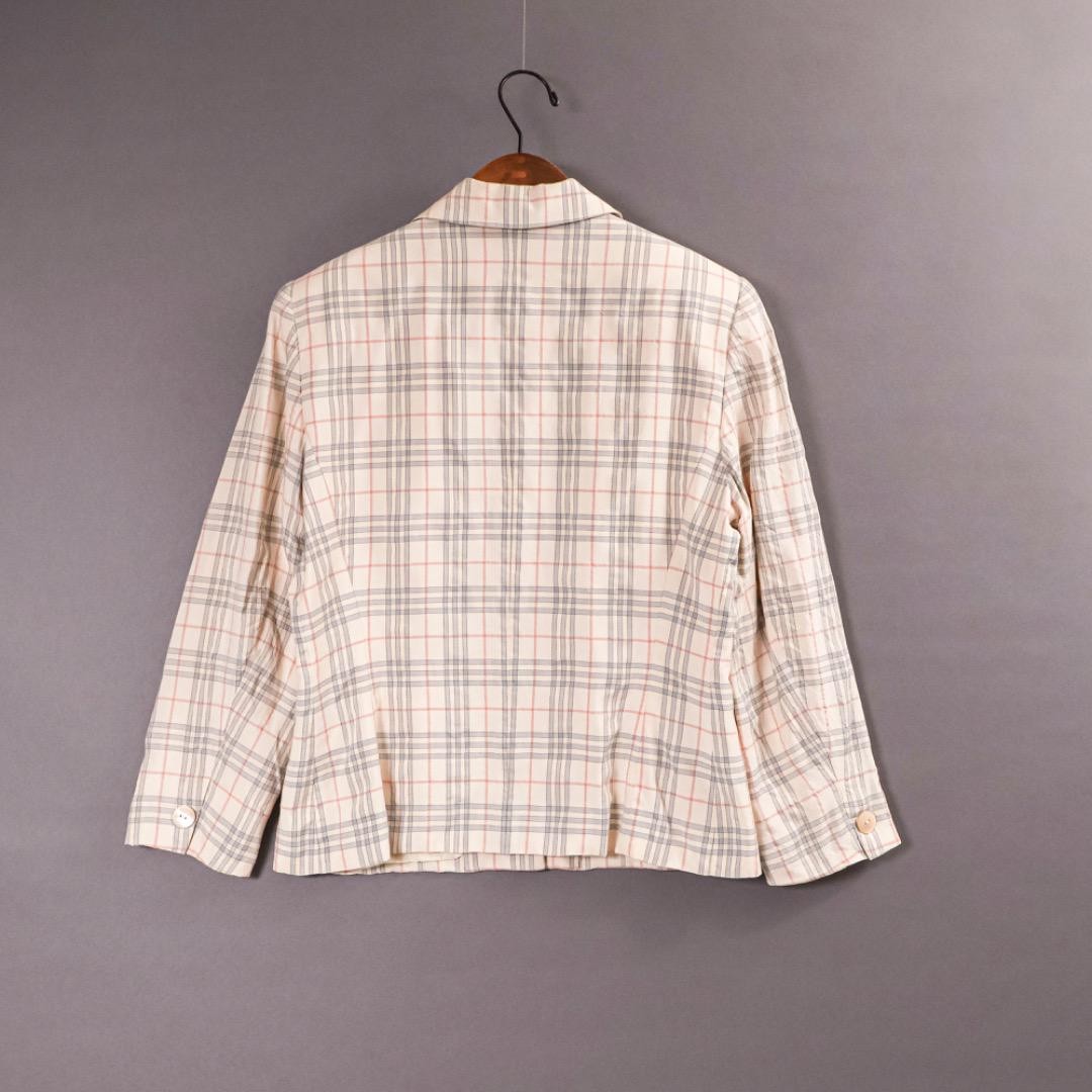 Burberry Jacket Outerwear Beige 100% Silk Size 6 For Women thumbnail 4