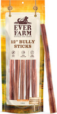 Pet Odor-Free Bully Sticks 12", 5 Pack 100 Grass-Fed Beef Pizzle Dog Chews,
