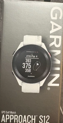 Garmin Approach S12, Easy-to-Use GPS Golf Watch, 42k+ Preloaded Courses, White