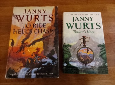 BOOK - X2 Janny Wurts Hardback Fantasy Books Bundle Traitors Knot To Ride Hells