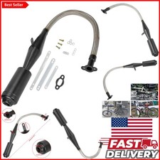 Flexible Stainless Steel Exhaust Muffler Pipe for 49cc-100cc 2-Stroke Bikes