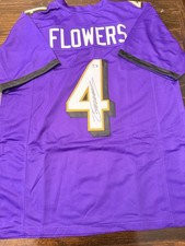 Baltimore Ravens Flowers Signed Jersey BAS Football Original Autographed NFL