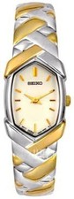 Seiko Womens SXJZ28 Quartz Two Tone Wristwatch MSRP $250!
