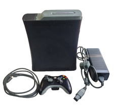 XBOX 360 BLACK & WHITE 20GB Bundle Console, Cables, Controller, Tested & Working