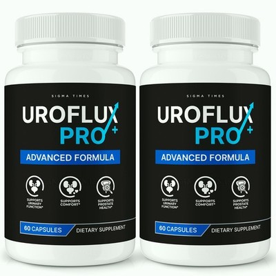 Uroflux Pro + Capsules,  Natural Prostate Health Support Supplement for Men -2PK
