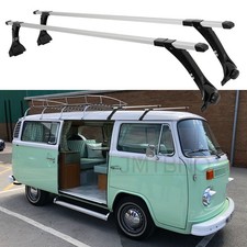 For Vw T2 Bus Camper Van Roof Rack Cross Bars Cargo Carrier Luggage Rain Gutter