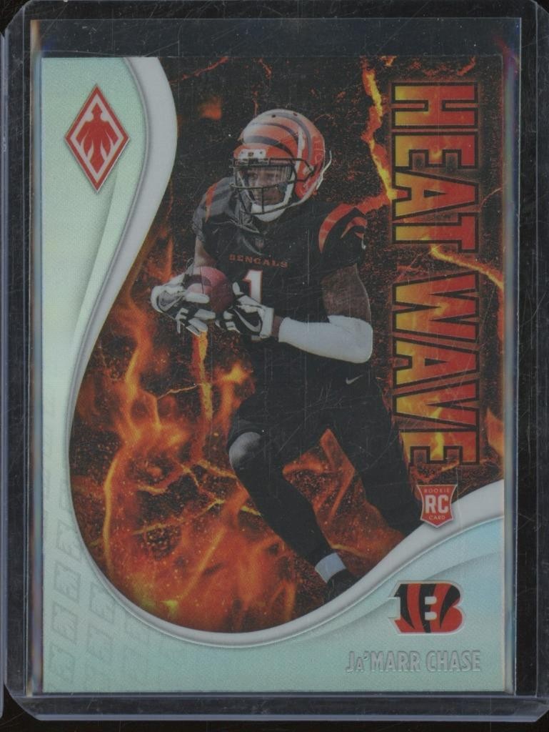 2021 Panini Phoenix JA'MARR CHASE #18 RC Rookie Heat Wave Silver Parallel GM2