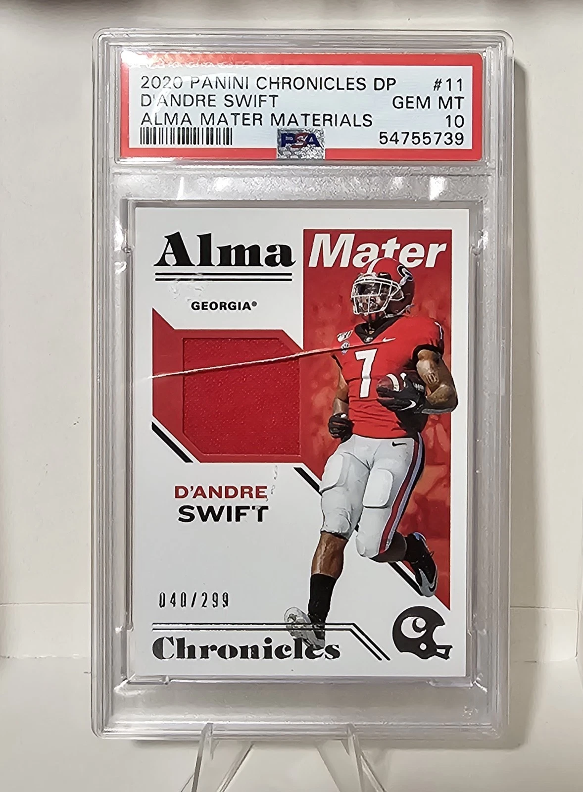 D'Andre Swift Panini Chronicles Draft Picks Alma Mater Materials #11 Base