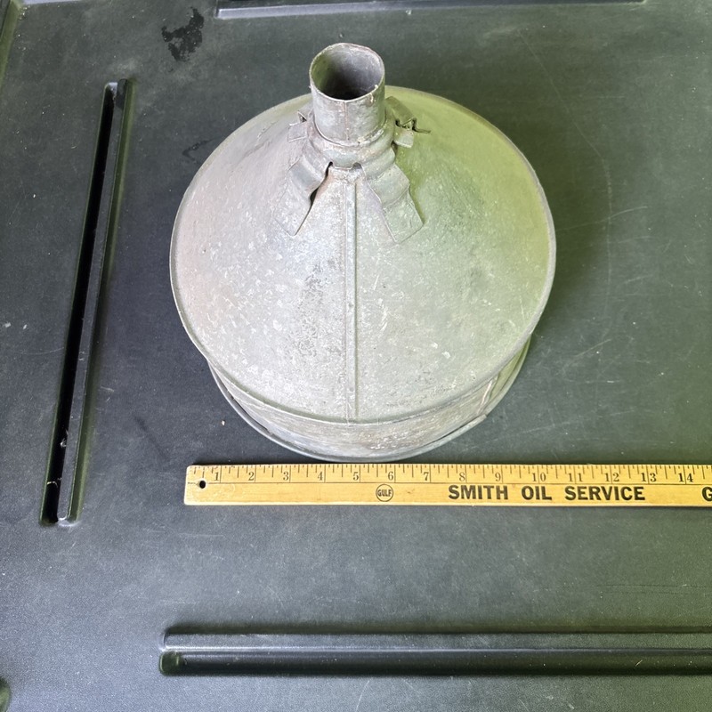 Vintage Funnel, Large Round Galvanized, Farmhouse Primitive Industrial