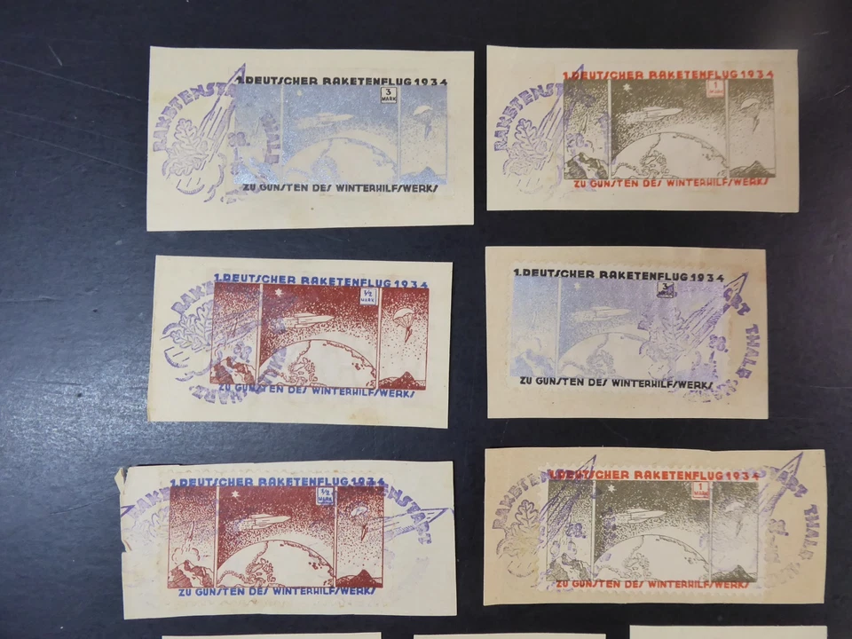 Raketenpost, interessantes Lot mit alten Vignetten - Bild 2 von 4