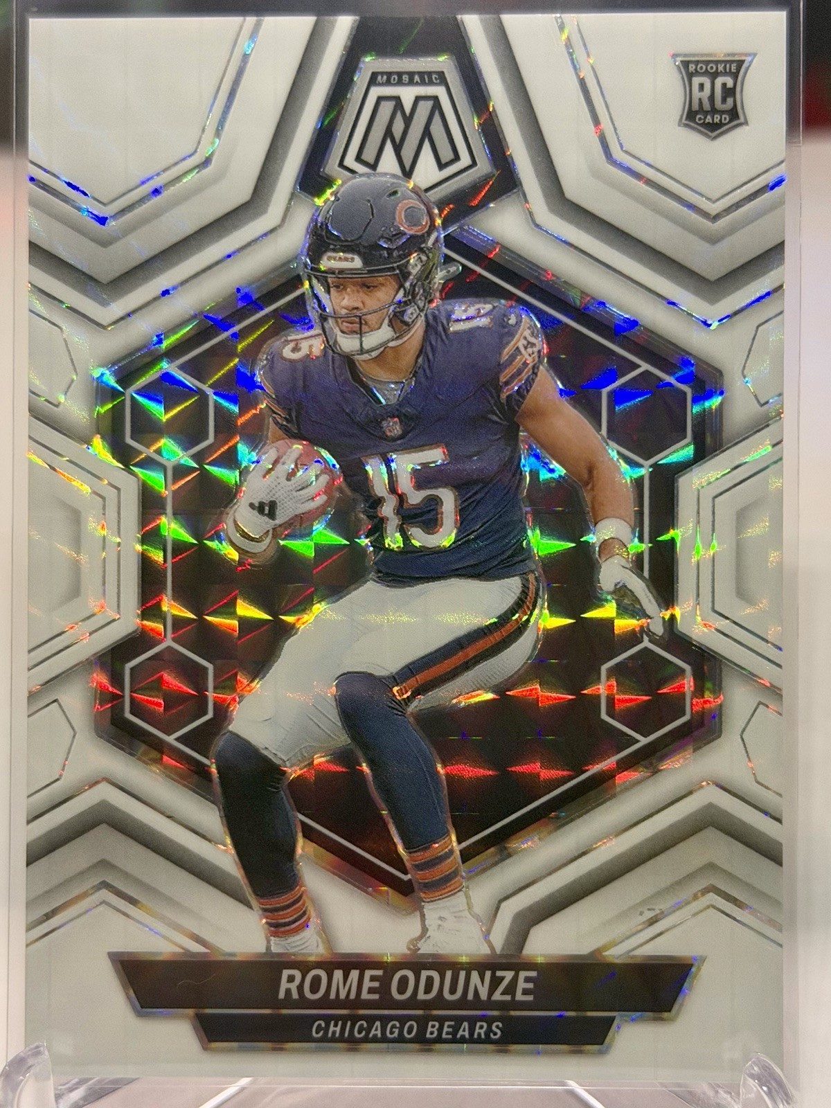 2024 Panini Mosaic #309 ROME ODUNZE *RC* White Prizm SSP/25 Rookie BEARS