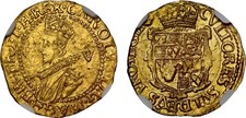 Charles I gold Crown, mm anchor below, MS61, of the highest rarity