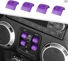 Window Button Covers, 4PCS Center Console Window Switch Cover In Color: Purple