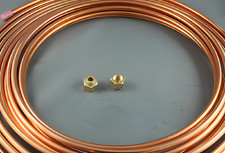 1/4" X 2 M SOFT COPPER PIPE COIL & 2 1/4" FLARE NUTS WATER AIR CONDITIONER
